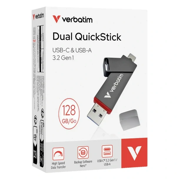 Verbatim USB flash disk Dual QuickStick 128GB / 32040