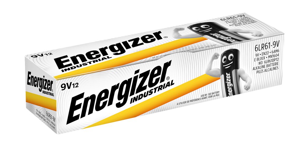 Energizer Industrial 6LR61/9V - 12ks