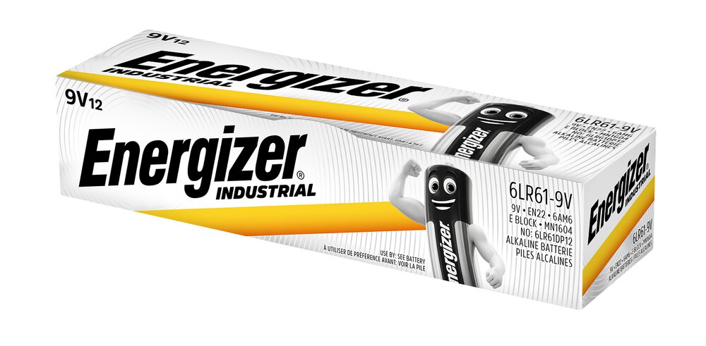 Energizer Industrial 6LR61/9V - 12ks