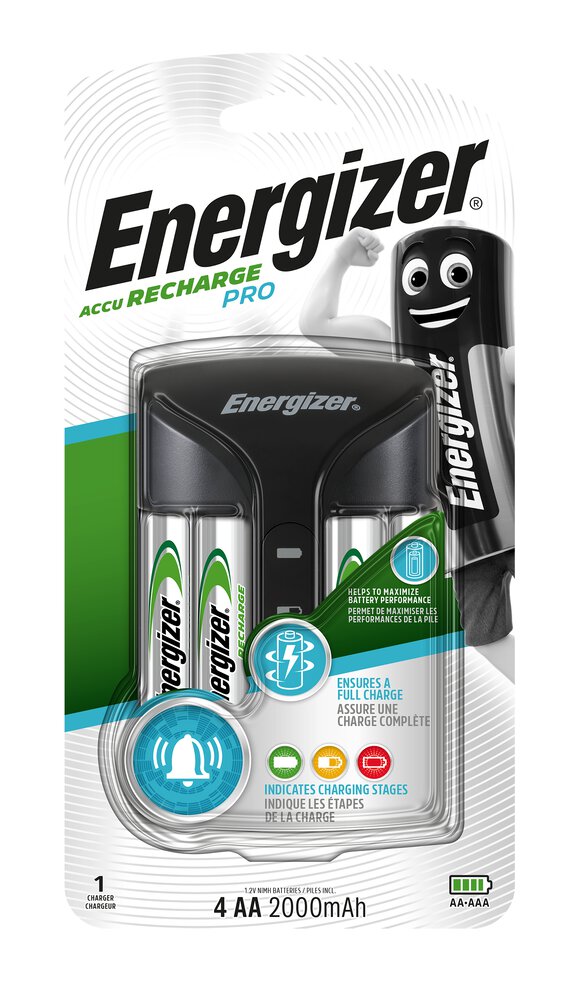 Energizer Pro Charger + 4ks R6/AA 2000 mAh