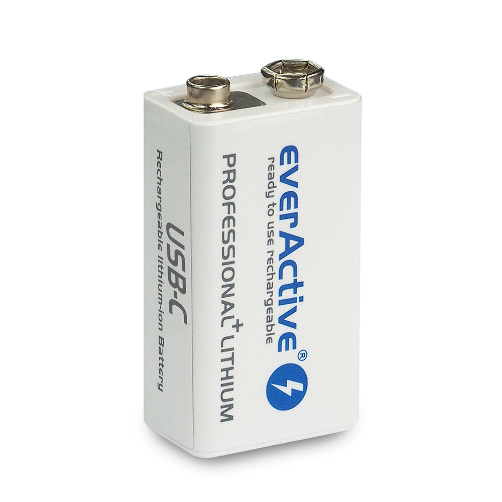 everActive 6F22/9V Li-ion 550 mAh USB TYPE C