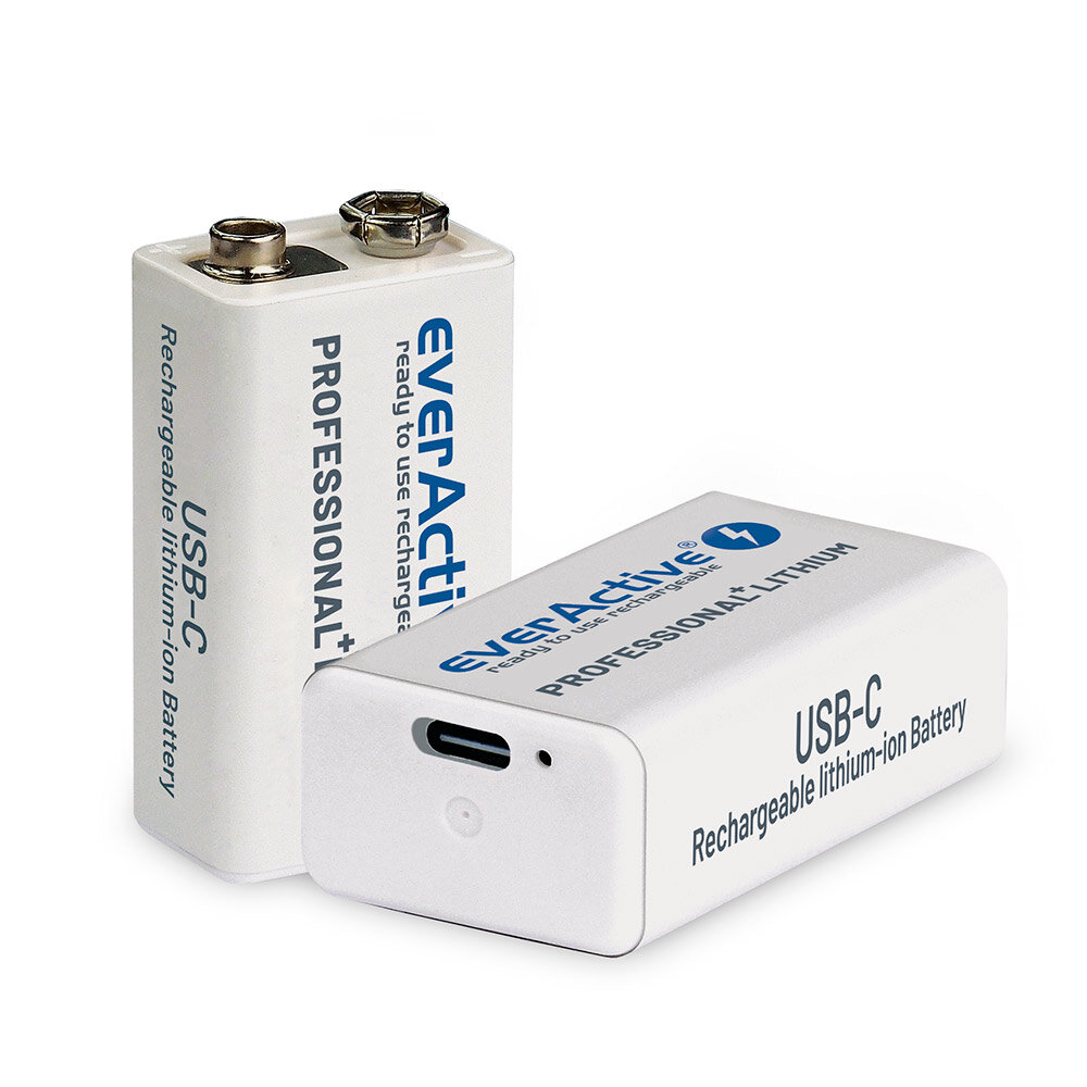 everActive 6F22/9V Li-ion 550 mAh USB TYPE C