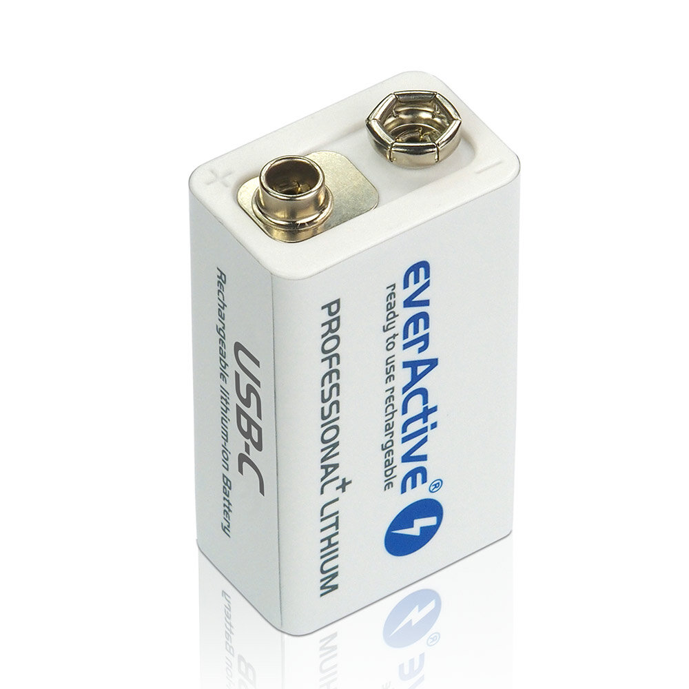 everActive 6F22/9V Li-ion 550 mAh USB TYPE C