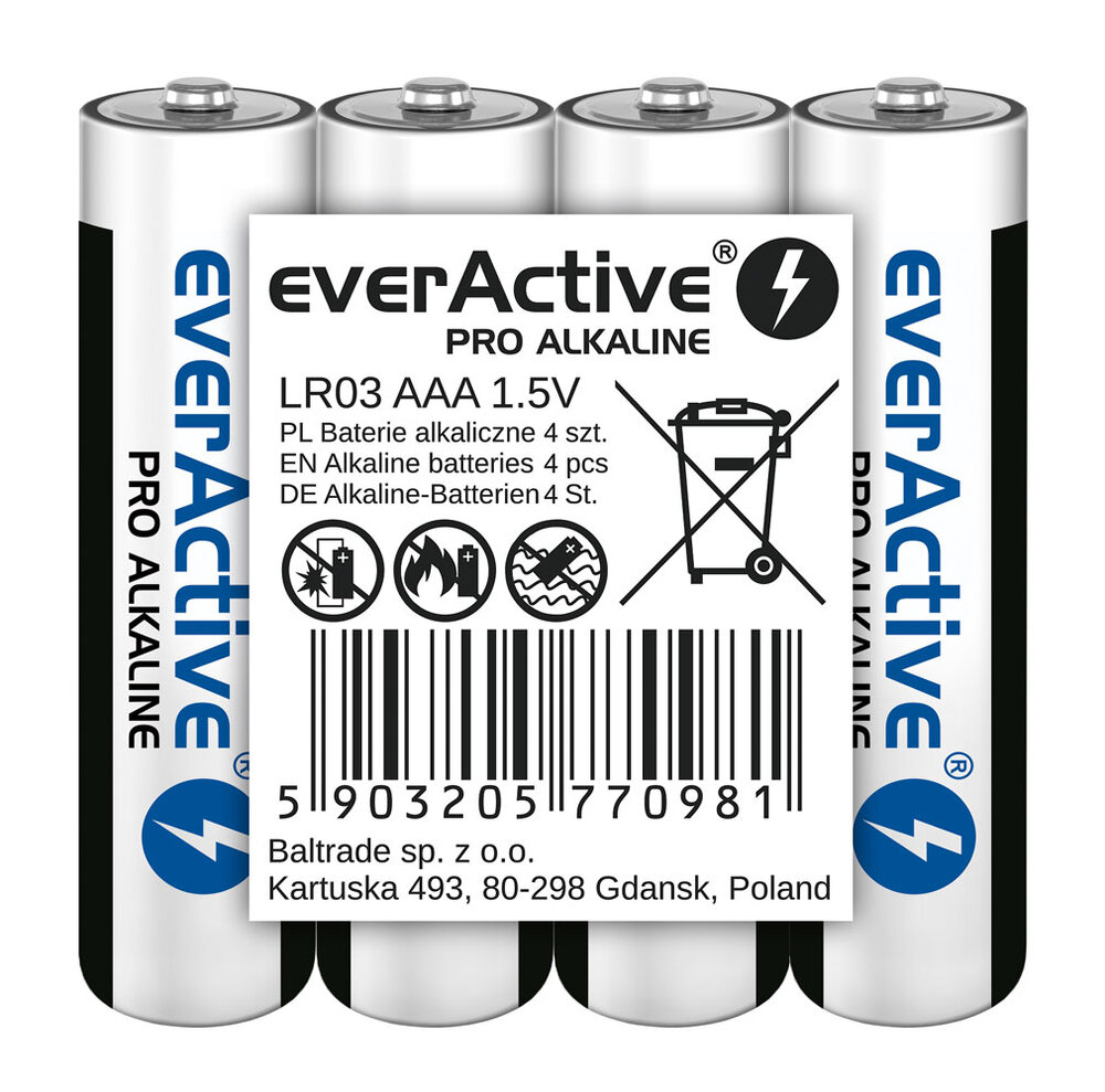 everActive Pro LR03/AAA alkaline - 4ks