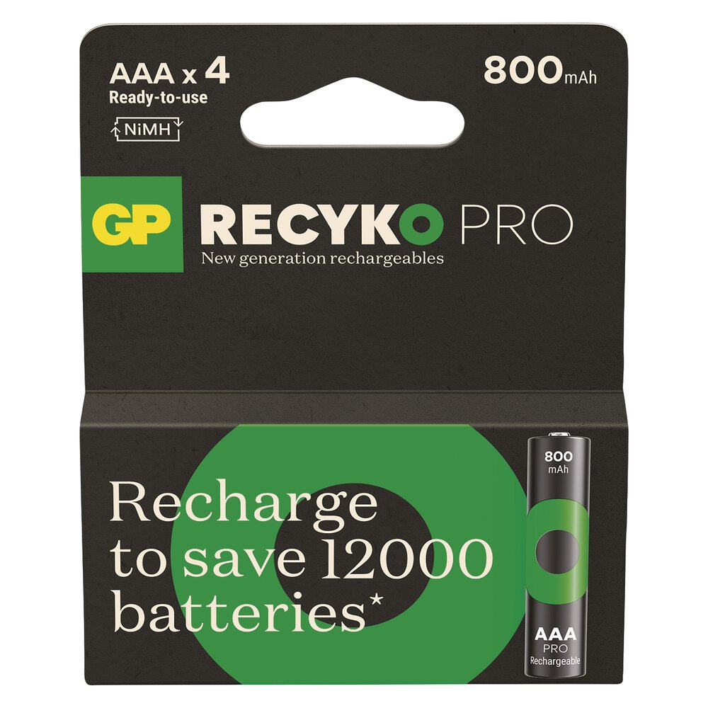 GP ReCyko PRO 800mAh R03/AAA - 4ks