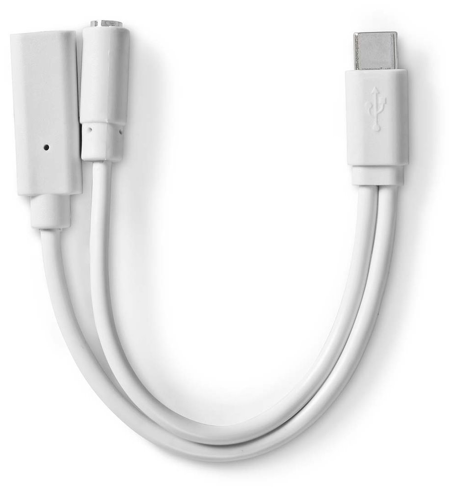 NEDIS USB-C adaptér/ USB-C zástrčka - USB-C zásuvka / 3,5 mm jack zásuvka 10 cm