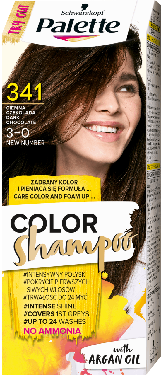 PALETTE COLOR SHAMPOO farba na vlasy 341 Čokoládová