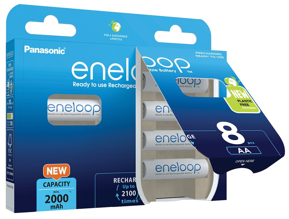 Panasonic Eneloop AA/R6 NiMH 2000 mAh (BK-3MCDE/8BE) - 8ks