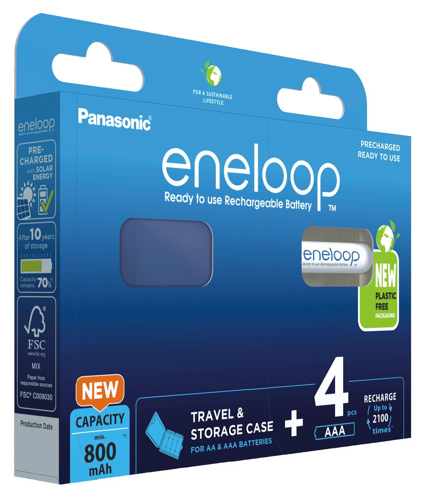 Panasonic Eneloop R03/AAA 800mAh +BOX (BK-4MCDEC4BE) - 4ks