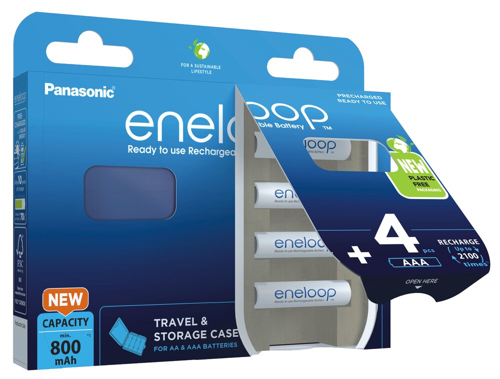 Panasonic Eneloop R03/AAA 800mAh +BOX (BK-4MCDEC4BE) - 4ks