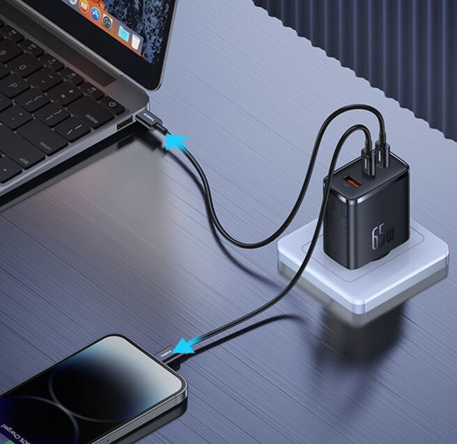 Baseus P10152301113-00 (65W 1xUSB 2xUSB-C)