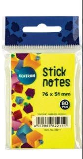 Centrum Samolepiaci blok 82211 51x76 mm, V 2 FARBÁCH NEON 1ks x 100 lístkov