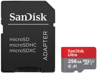 SanDisk Ultra micro SDHC 256GB UHS-I U1 Class 10 + Adaptér (SDSQUAC-256G-GN6MA)