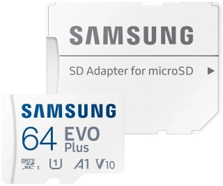 SAMSUNG EVO Plus Micro SDXC 64GB / CL10 UHS-I U1 + Adaptér / MB-MC64SA/EU