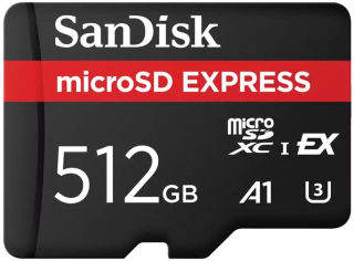 SanDisk microSD Express 512GB / U3 CL10 UHS-I / SDSQXFN-512G-GN4NN