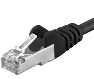 Premiumcord Patch kábel CAT6a S-FTP, RJ45-RJ45, AWG 26/7 1m, čierna / sp6asftp010C