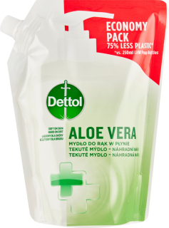 Dettol Aloe vera a vitamín E tekuté mydlo náhradná náplň 500 ml