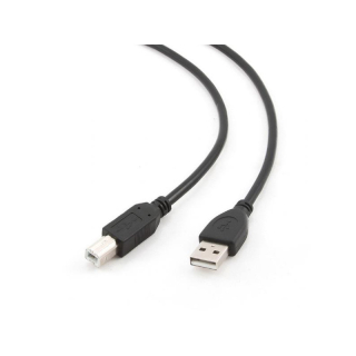Gembird kábel USB 2.0 AM na USB 2.0 BM, prémiový, 1m, čierny CCP-USB2-AMBM-1M