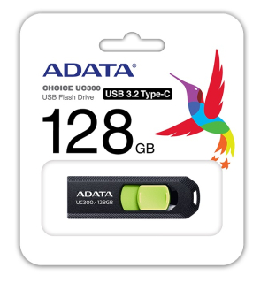 ADATA UC300 / 128GB/ USB 3.2 / USB-C / Čierna (ACHO-UC300-128G-RBK/GN)