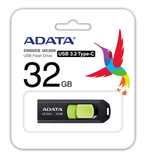 ADATA UC300/32GB/USB 3.2/USB-C/Čierna ACHO-UC300-32G-RBK/GN
