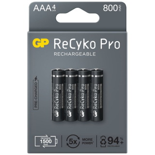 GP ReCyko Pro AAA/R03 Ni-MH 800mAh - 4ks