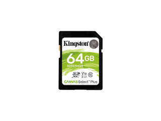 Kingston SDXC Canvas Select Plus 64GB, U1 V10 CL10