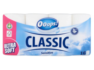 OOOPS! Toaletný papier Classic Sensitive 16ks/3vr