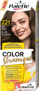 PALETTE COLOR SHAMPOO farba na vlasy 221 Stredne hnedá