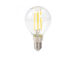 TESLA LED žárovka miniglobe FILAMENT RETRO/ E14/ 4W/ 230V/ 470lm/ 4000K/ denní bílá/ čirá