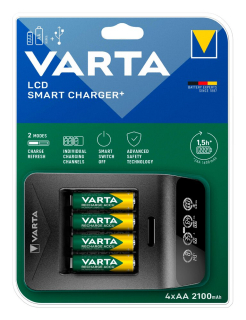 Varta LCD SMART CHARGER+ 57684 + 4x 2100