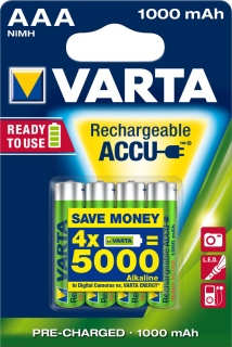 Varta Ready2use R03/AAA Ni-MH 1000 mAh (5703) - 4ks
