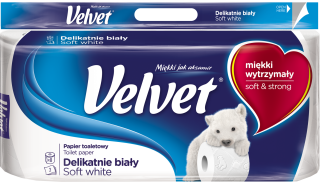 VELVET toaletný papier biely 8ks/3vr
