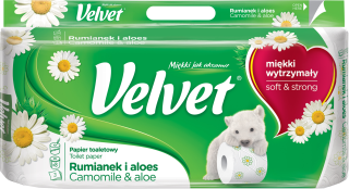 VELVET toaletný papier harmanček 8ks/3vr