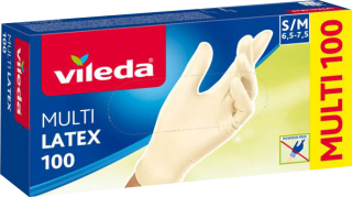 VILEDA rukavice Multi Latex 100ks S/M