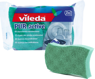 VILEDA špongia stredná PUR Active 2ks