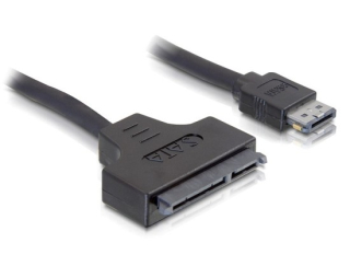 DeLOCK - Kabel Power Over eSATA - 11 pin USB/eSATA (5/12 V) (M) do SATA combo (F) - 50 cm 84402