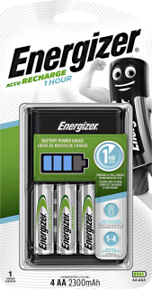 Energizer 1 hodinová nabíjačka + 4ks R6/AA 2300 mAh