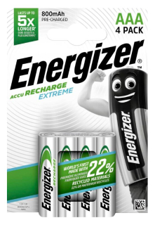 Energizer Extreme R03/AAA Ni-MH 800mAh - 4ks