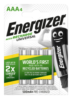 Energizer R03/AAA Ni-MH 500mAh - 4ks
