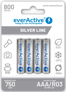 everActive silver line R03/AAA Ni-MH 800 mAh - 4ks