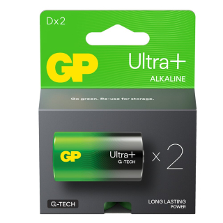 GP Ultra+ Alkaline (G-TECH) LR20/D - 2ks