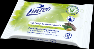 LINTEO toaletný papier vlhčený dubová kôra náhrada 10ks