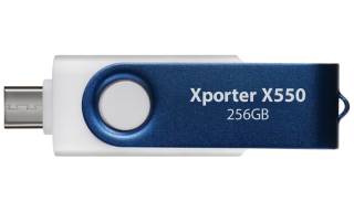 PATRIOT Xporter X550 256GB / USB Typ-A + USB Typ-C / USB 3.2 Gen 1 / biela-modrá