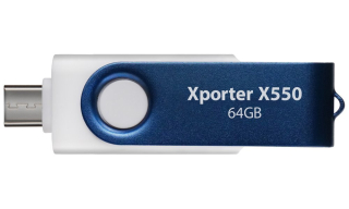 PATRIOT Xporter X550 64GB / USB Typ-A + USB Typ-C / USB 3.2 bílo-modrá
