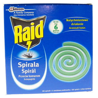 RAID špirála proti komárom 10ks