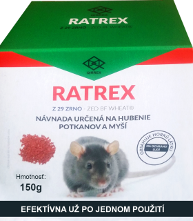 RATREX Z návnada na hubenie hlodavcov 150g