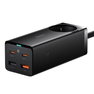Baseus CCGAN65-1ACE (65W 2xUSB 2xUSB-C 1xAC)